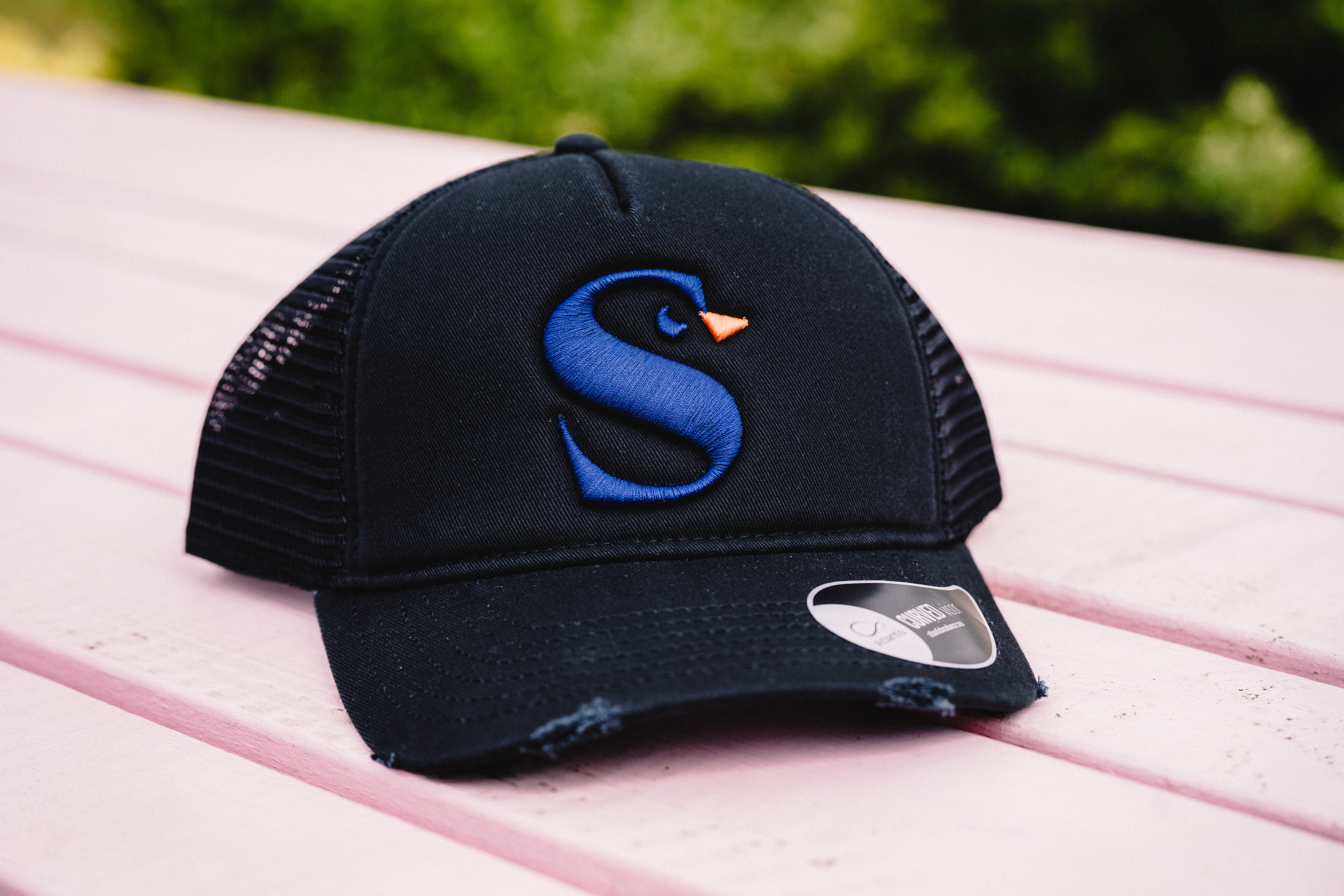 Speakeasy Club distressed trucker hat