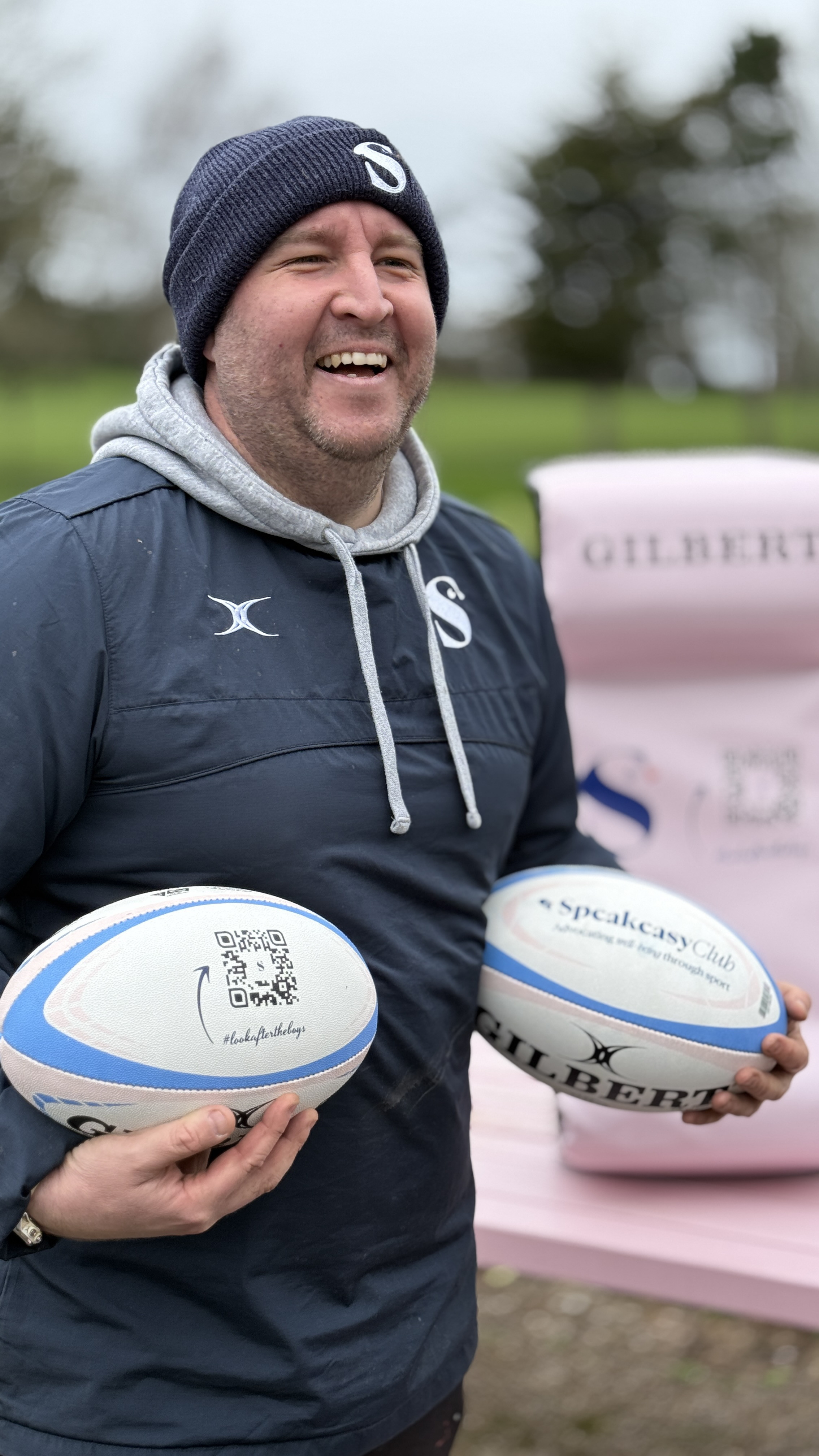 Speakeasy Club QR Code Gilbert Rugby Ball