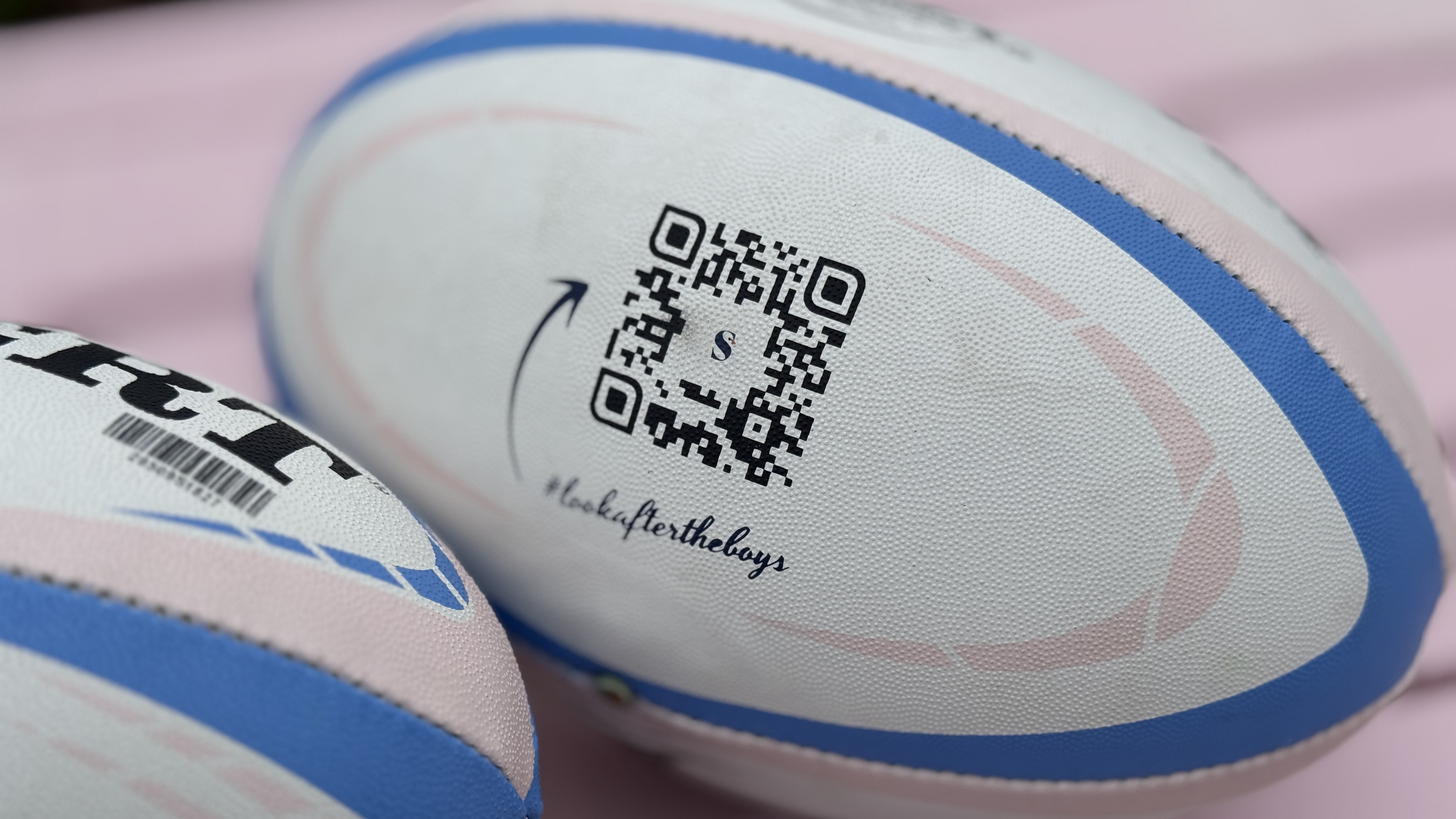 Speakeasy Club QR Code Gilbert Rugby Ball - Barbarian Match Ball Size 5